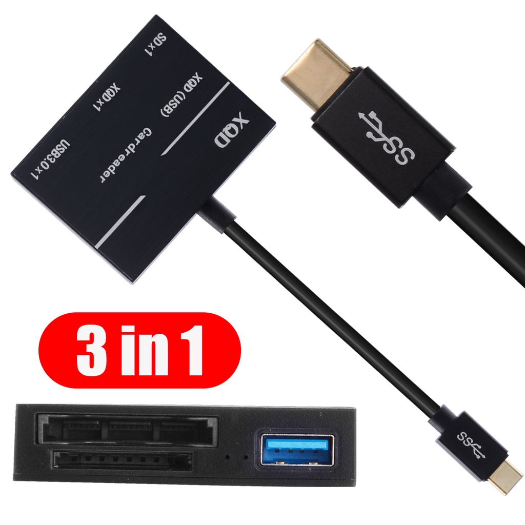 3-in-1-อะแดปเตอร์การ์ดรีดเดอร์-type-c-sd-xqd-usb-3-0-usb-c-สําหรับ-sony-g-series-lexar-dysunbey