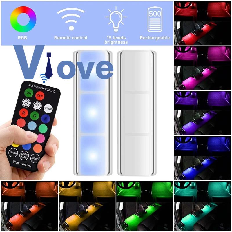 โคมไฟ-led-rgb-ไร้สาย-รีโมตคอนโทรล-สําหรับตกแต่งภายในรถยนต์