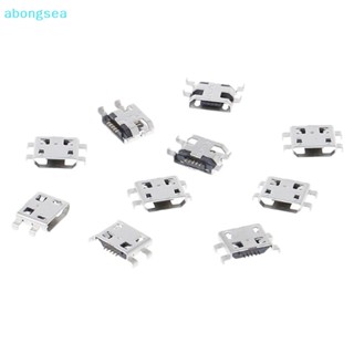 Abongsea แจ็คซ็อกเก็ตเชื่อมต่อที่ชาร์จ type B micro usb 5 pin ตัวเมีย 10 ชิ้น