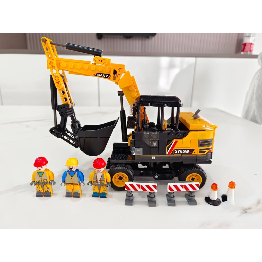 sembo-block-บล็อก-sembo-712018-21-ก่อสร้างเทคนิค-sany-excavator-bulldozer-โมเดลของเล่นอาคารบล็อกเด็ก-diy-อิฐของขวัญเด็กผู้ชาย