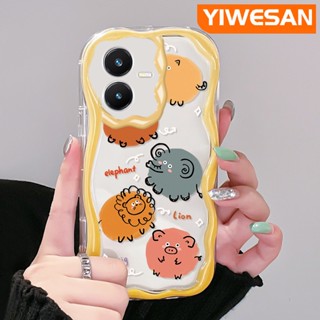 เคสโทรศัพท์มือถือ ซิลิโคนใส กันกระแทก ลายการ์ตูนสวนสัตว์น่ารัก สีสันสดใส สําหรับ VIVO Y22 Y22s