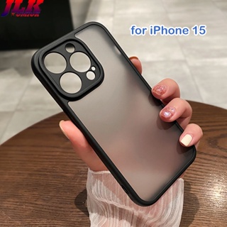 [JLK] Matte Anti-Fingerprin Translucence Phone Case for iPhone 15 ProMax 14 Plus 13 12 Pro Max Skin Feel Shockproof Back Cover