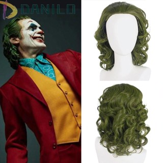 Danilo Joker วิกผมคอสเพลย์ ผมหยักศกธรรมชาติ สีเขียว ทนความร้อน