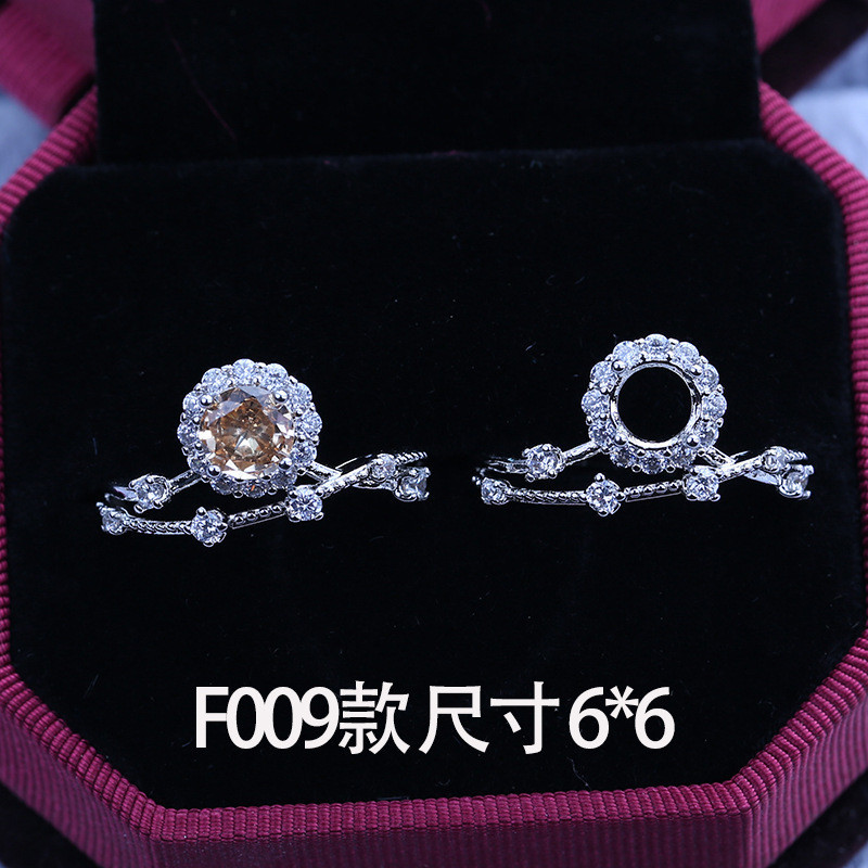 กรอบแหวน | แหวนเงิน เกรด S925 ประดับเพทาย และคริสตัล รูปเกล็ดหิมะ ...