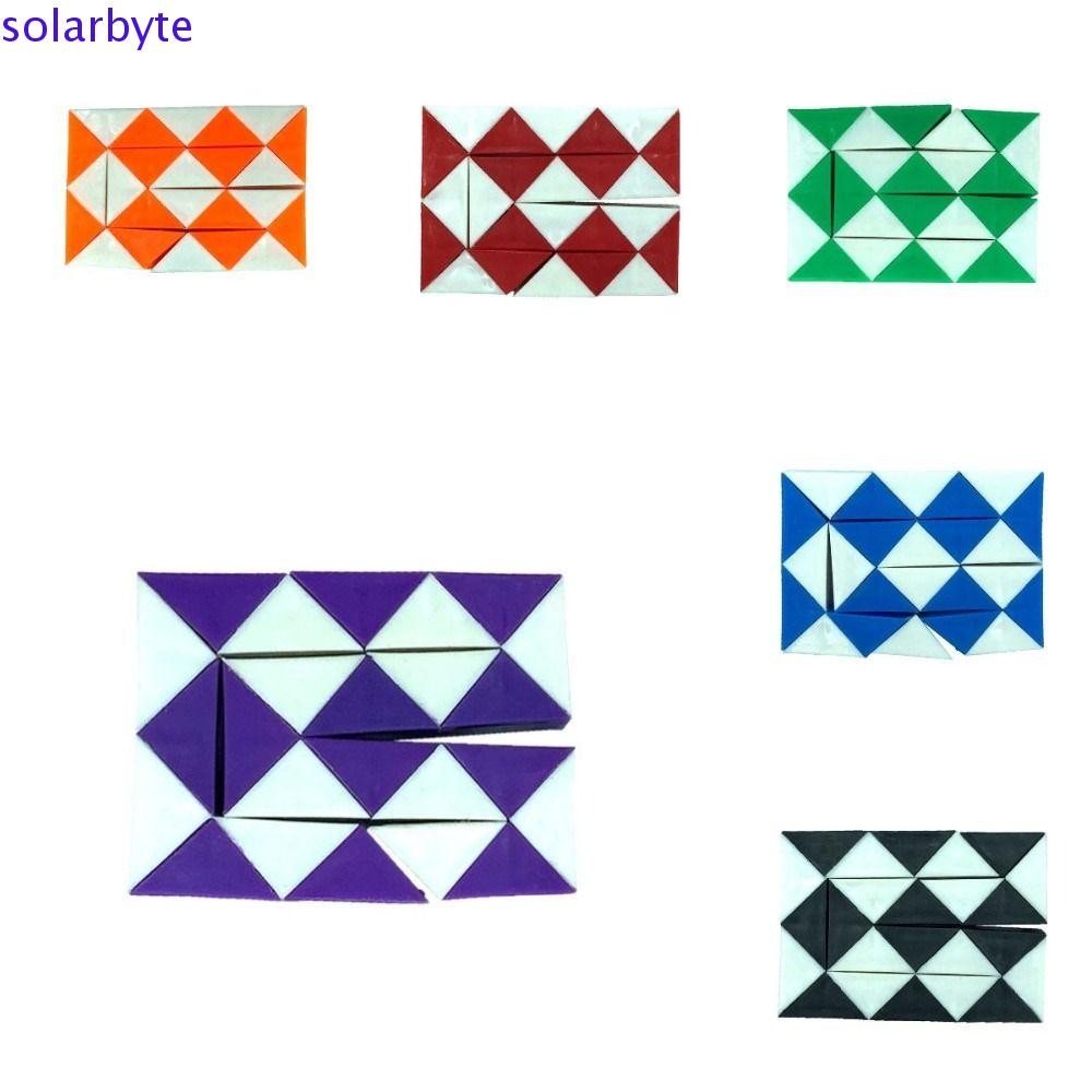 Solarbyte Magic Snake Cube, พับที่ถอดออกได้ 24 ความเร็ว Magic Snake ไม้ ...