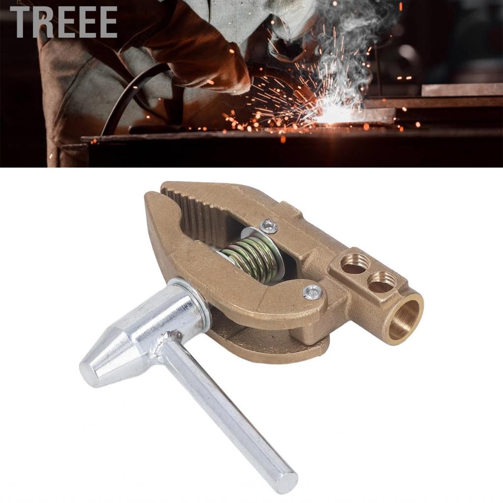 800 Amp Welding Ground Clamp - Heavy Duty Brass Clamp With Rubber Sleeve