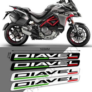 สติกเกอร์ติดถังน้ํามันรถจักรยานยนต์ 3D สําหรับ Ducati Diavel 1260S V2 V4 2015-2021