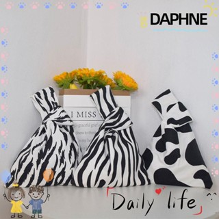 Daphne กระเป๋าถือ กระเป๋าช้อปปิ้ง ผ้าแคนวาส ลายทาง ขนาดใหญ่ จุของได้เยอะ สําหรับผู้หญิง