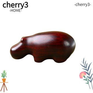 Cherry3 ที่ทับกระดาษ แบบไม้ ลายการ์ตูนสัตว์ ฮิปโป สีน้ําตาล น่ารัก ทําความสะอาดง่าย คุณภาพสูง สําหรับตกแต่งบ้าน โต๊ะ