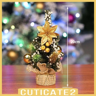 [Cuticate2] ต้นคริสต์มาสจิ๋ว พร้อมฐานรองโต๊ะ DIY สําหรับตกแต่งบ้าน ออฟฟิศ