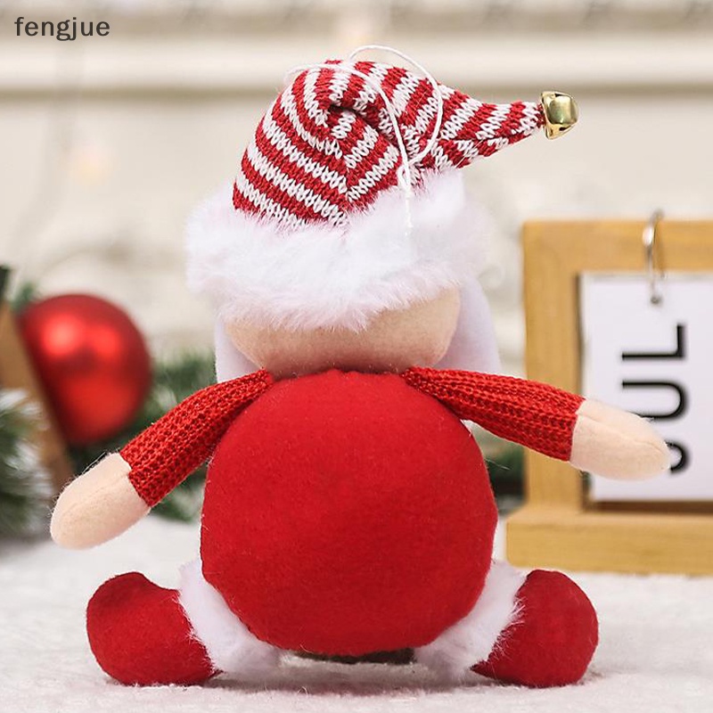 fengjue-จี้ตุ๊กตาซานตาคลอส-สโนว์แมน-ผ้าถัก-สําหรับแขวนตกแต่งบ้าน-ต้นคริสต์มาส