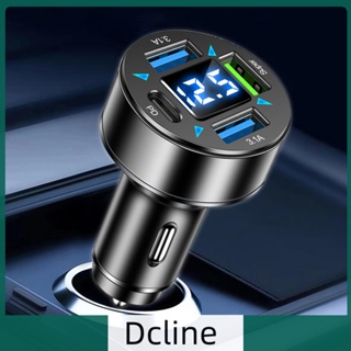 [Dcline.th] อะแดปเตอร์ชาร์จในรถยนต์ 66W 4 พอร์ต USB PD QC 3.0 สําหรับ iPhone Samsung