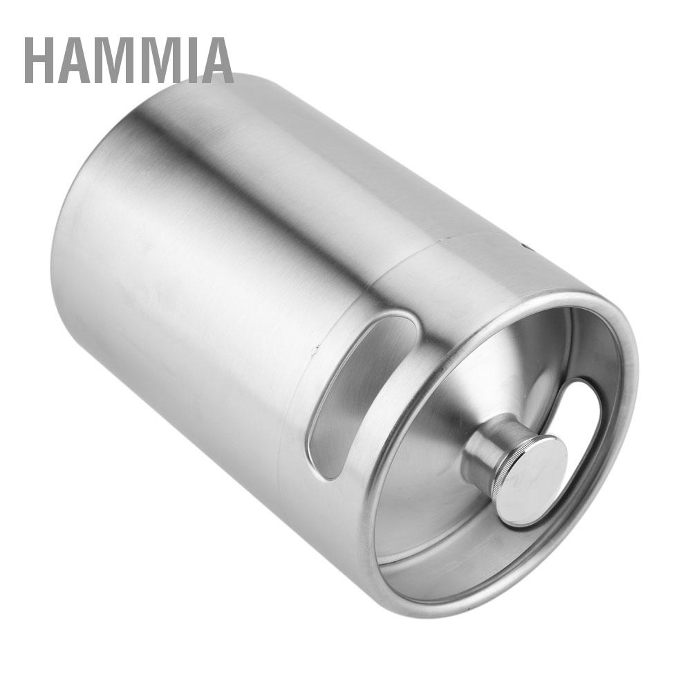 hammia-ถังเบียร์สแตนเลสขนาดเล็กพร้อมฝาปิดเกลียวอุปกรณ์บ้านปฏิบัติจริง