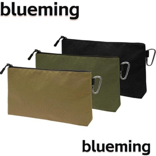 Blueming2 กระเป๋าเครื่องเขียน มีซิป อเนกประสงค์ ความจุขนาดใหญ่ แบบพกพา พร้อมคาราบิเนอร์