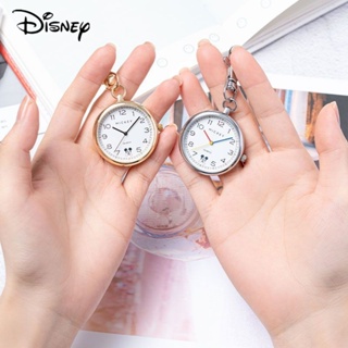 Disney นาฬิกาพ็อกเก็ตควอตซ์ ลายมิกกี้เมาส์น่ารัก สไตล์วินเทจ สําหรับเด็กผู้หญิง