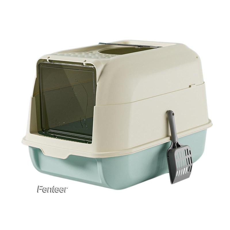 fenteer-ห้องน้ําแมว-แบบมีฮู้ด-ขนาดใหญ่-สําหรับแมว-ขนาดเล็ก-และกลาง
