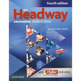 Bundanjai (หนังสือคู่มือเรียนสอบ) New Headway 4th ED Intermediate : Students Book +DVD (P)