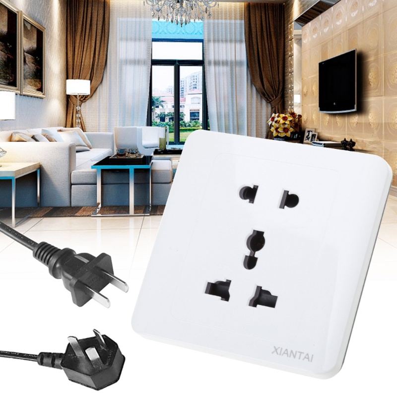 RR Universial 5 หลุมไฟฟ้า AC Power Outlet แผงแผ่น Wall Charger Dock ...