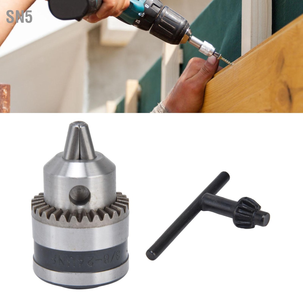SN5 Conversion เจาะ Chuck สแตนเลส Keyless 3 Jaw Thread Chucks 3/8-24UNF ...
