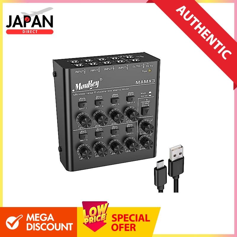 Mixer Audio Stereo Moukey MAMX2 - 6 Canali Per Chitarra, Basso, Tastiera, Club E Palco - Foto 5