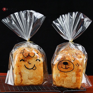 Abongbang ถุงพลาสติกใส สําหรับใส่ขนม คุกกี้ อมยิ้ม ขนมปังปิ้ง