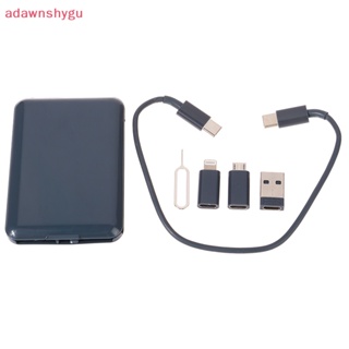 Adagu 4 In 1 กล่องเก็บสายชาร์จ USB C เป็น USB C PD 60W ชาร์จเร็ว พร้อมหมุดการ์ดดึง สําหรับโทรศัพท์มือถือ TH