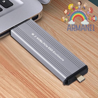 [armani1.th] เคสฮาร์ดดิสก์อลูมิเนียม W206 SSD USB3.1 Gen2 10Gbps สําหรับ M2 NVMe PCIe