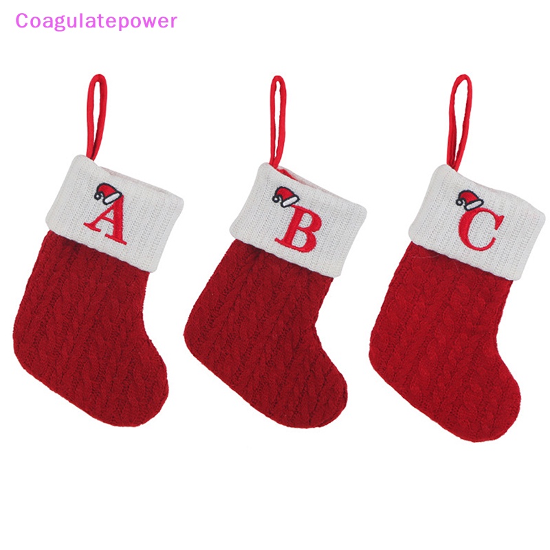 ถุงเท้า-ลายตัวอักษร-เกล็ดหิมะ-สีแดง-สําหรับตกแต่งบ้าน-ต้นคริสต์มาส