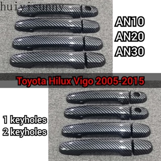 ฝาครอบมือจับประตูคาร์บอน สําหรับ Toyota Hilux Vigo Revo 2005-2022