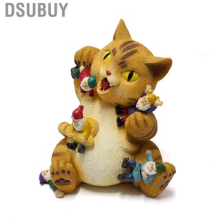 Dsubuy Figurine  Small Statue Yellow Exquisite Details for Office