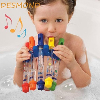 Desmond ขลุ่ยน้ําพลาสติก มีเสียงเพลง หลากสี ของเล่นเสริมพัฒนาการเด็ก สําหรับห้องน้ํา อ่างอาบน้ํา ของขวัญวันเกิด