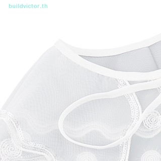 Buildvictor สร้อยคอ ปกเสื้อเชิ้ตปลอม แต่งลูกไม้ ถอดออกได้ สําหรับผู้หญิง TH