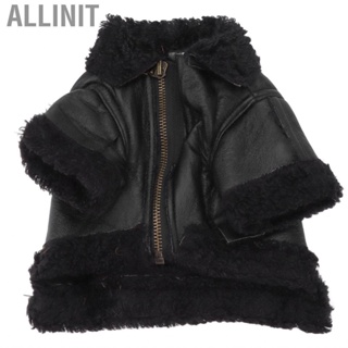 Allinit Dog Leather Jacket Thick Windproof Winter Fashion Motorcycle Coats For Hot