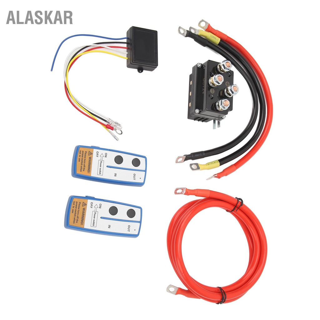 alaskar-กว้านไร้สายรีโมทคอนโทรลชุด-dc-12v-500a-กันน้ำสำหรับ-8000lb-ถึง-15000lb-atv-utv-รถบรรทุก