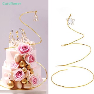 &lt;Cardflower&gt; กรอบคริสตัล ทรงกลม สีทอง สีเงิน สําหรับตกแต่งเค้ก 1 ชิ้น