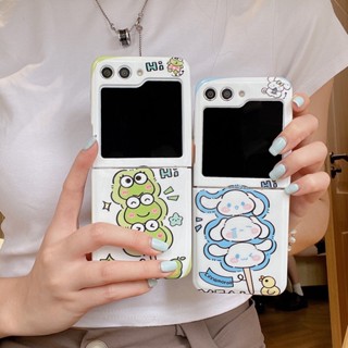 เคสโทรศัพท์มือถือแบบนิ่ม กันกระแทก ลายการ์ตูนกบ Cinnamoroll น่ารัก สําหรับ Samsung Galaxy Z Flip5 Z Flip 3 Flip 4