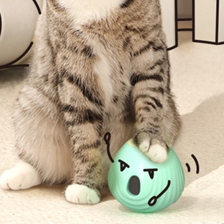 PP ของเล่นลูกบอลแมวอัจฉริยะเล่นเองอัตโนมัติ Cat Teasing Ball Electric Drive Interactive Toy