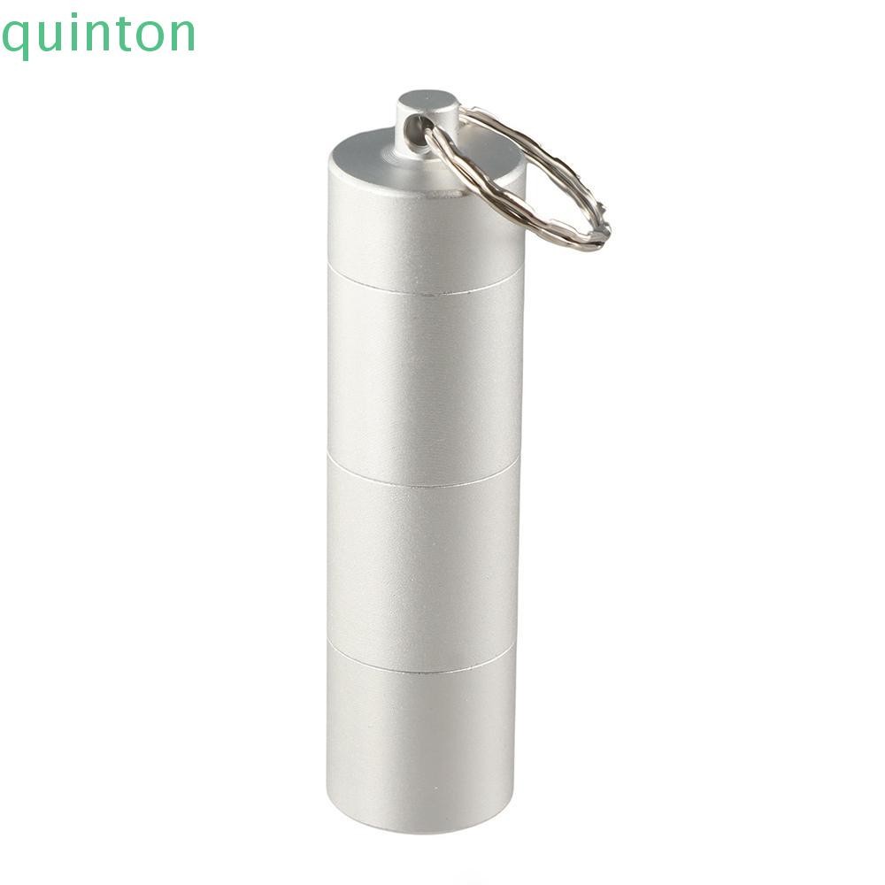 Quiton กล่องยา Key Chain กล่องยาแบบพกพาปิดผนึกช่องมัลติฟังก์ชั่น ...