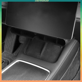 [Chiwanji1] กล่องเก็บของตรงกลางใต้หน้าจอรถยนต์ สีดํา สําหรับ Tesla