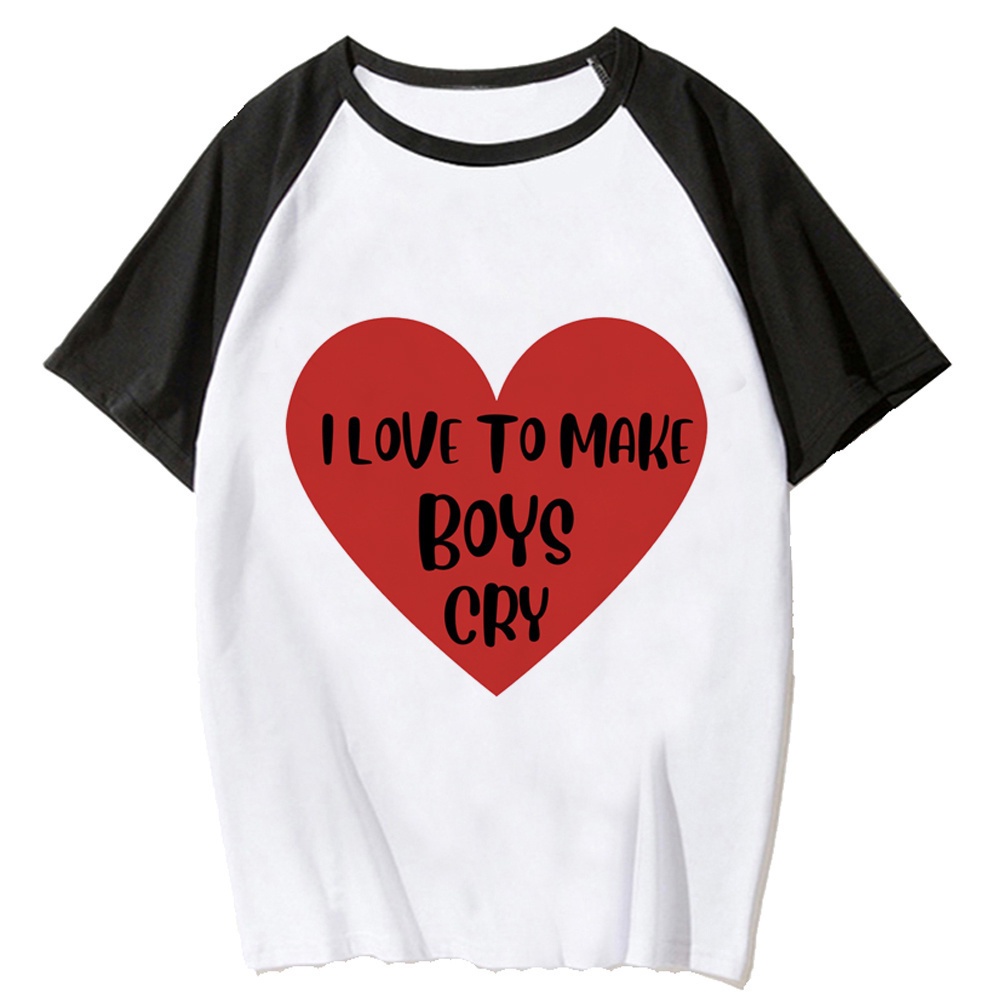 เสื้อยืด-พิมพ์ลายการ์ตูน-i-love-to-make-boys-cry-y2k-สไตล์ญี่ปุ่น-ฮาราจูกุ-สตรีท-สําหรับผู้หญิง-และผู้ชาย