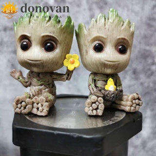Donovan ฟิกเกอร์อนิเมะ Groot Action Figure Sitting for Gifts 6 ซม. ของเล่นสําหรับเด็ก