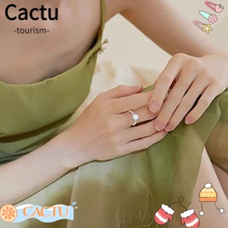 Cactu แหวนแต่งงาน พลอยเทียม โลหะผสม แฟชั่น สําหรับคู่รัก ผู้หญิง
