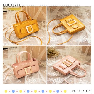 Eutus กระเป๋าสะพายไหล่ กระเป๋าถือ หนัง PU ลายหนังจระเข้ สีพื้น แฟชั่นสําหรับสตรี