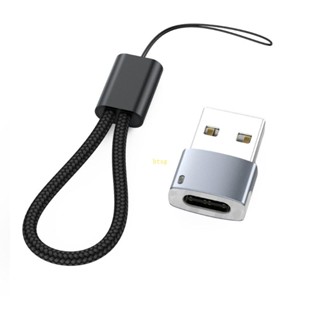 Bt อะแดปเตอร์แปลง USB-C เป็น USB2 0 OTG พร้อมสายคล้อง สําหรับโทรศัพท์มือถือ แล็ปท็อป แท็บเล็ต