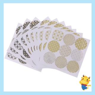 Be&gt; สติกเกอร์ฉลากซีลบรรจุภัณฑ์ ทรงกลม สีทอง แฮนด์เมด DIY