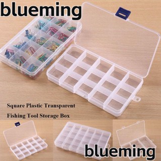 Blueming2 กล่องพลาสติกใส ทรงสี่เหลี่ยม ขนาดเล็ก สําหรับใส่เครื่องประดับ ลูกปัด