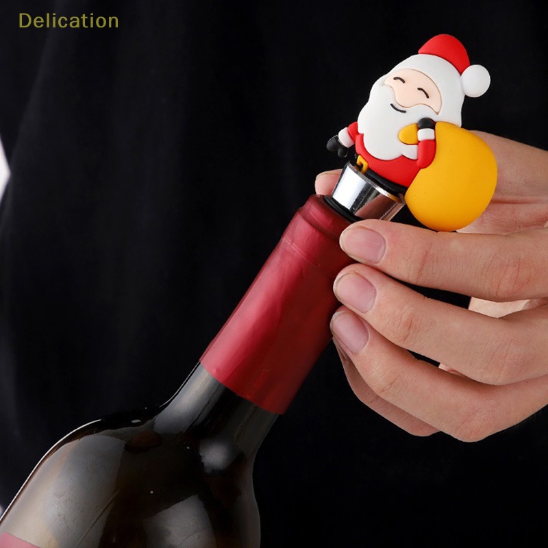 delication-จุกปิดขวดไวน์-แชมเปญ-อุปกรณ์เสริม-สําหรับตกแต่งบาร์-คริสต์มาส-1-ชิ้น
