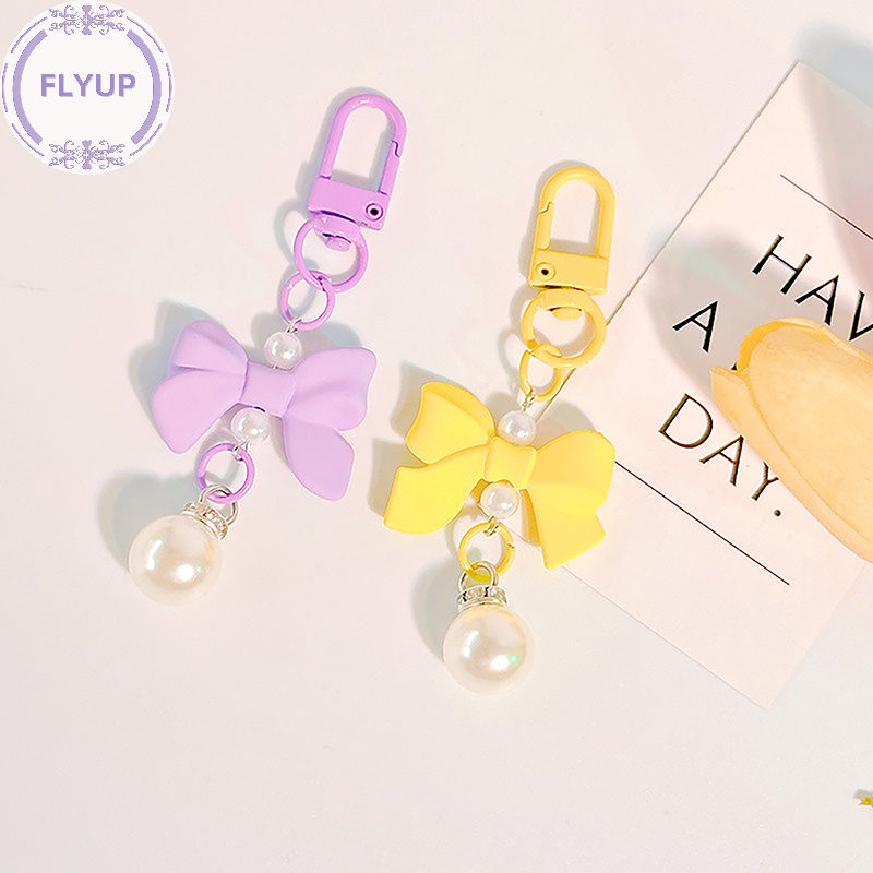 flyup-พวงกุญแจ-จี้โบว์-สีแคนดี้-แฟชั่น-y2k-อุปกรณ์เสริม-สําหรับห้อยกระเป๋าถือ-th