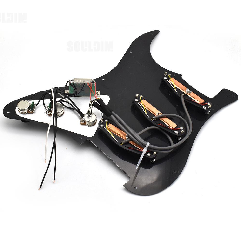 11-Hole SSS Prewired Guitar Pickguard ST Ceramic Magnet Hot Rails ...