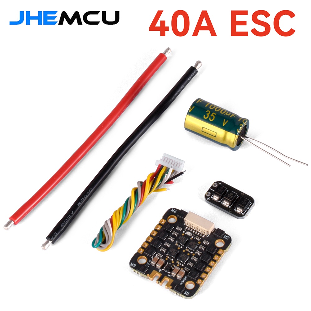 Jhemcu EM40A 40A BLheli S 4in1 Brushless ESC 2 6S DShot600 RC FPV